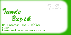 tunde buzik business card